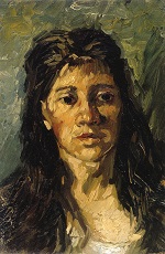Портрет женщины с распущенными волосами